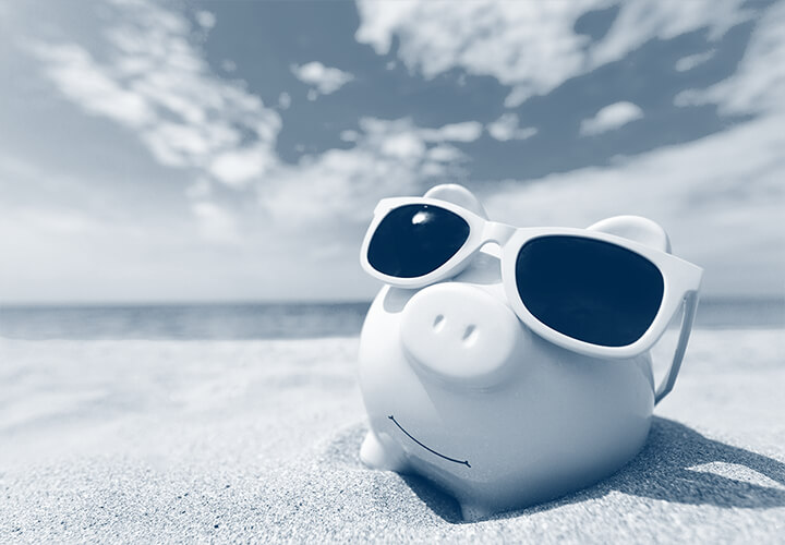 Private Offshore Bank Bild mit finanziellen Motiven